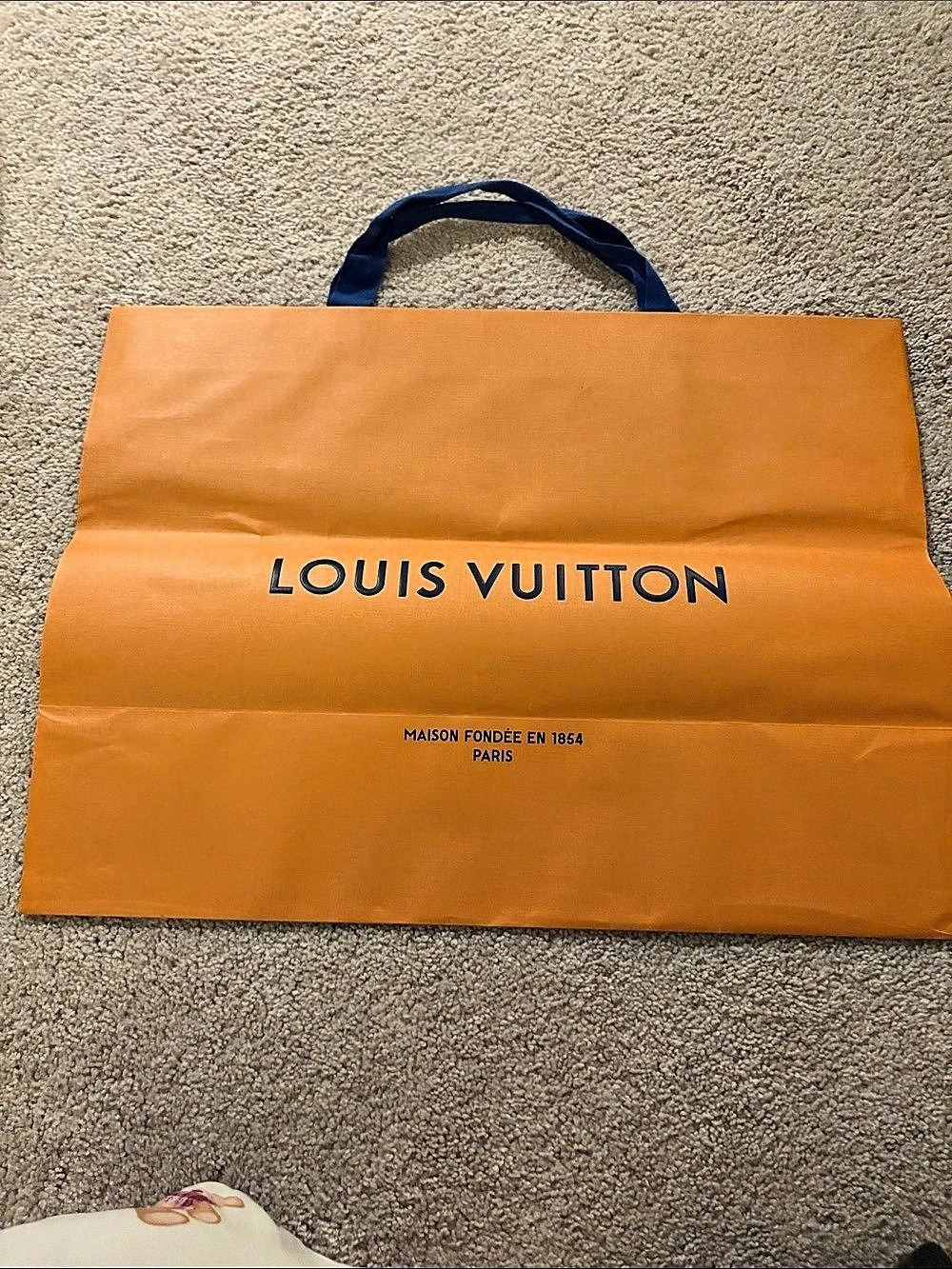 Louis Vuitton Large Orange Shopping Bag in Orange & Blue